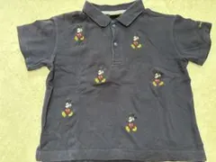 petit main ミッキーマウス ポロシャツ ネイビー