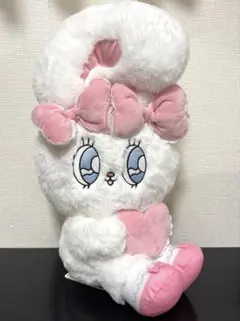 エスターバニー フリルリボン BIGぬいぐるみ ホワイト　サイズ約34cm