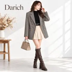 @ F 미사용 タグ付 Darich ダーリッチ チェック ダブルジャケット