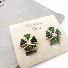 2715-1 保存袋・台紙付き　極美品✨Dior　イヤリング　CD ロゴ　希少