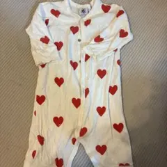 PETIT BATEAU ハート柄ロンパース 6m