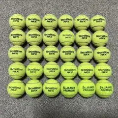 中古テニスボール　30個 Tecnifibre 27個　DUNLOP 3個