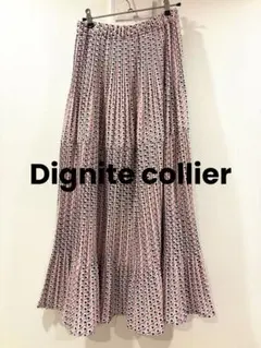 Dignite collier 【極美品】幾何学模様 プリーツ ロングスカートのサムネイル