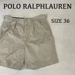 【美品】90s POLO RALPH LAUREN ハーフパンツ 36 ベージュ
