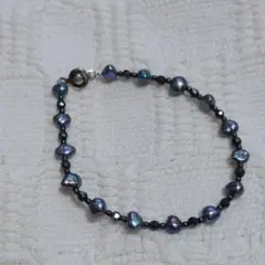 淡水パールとビーズ　ブレスレット