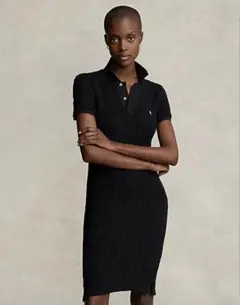 【美品】Polo Ralph Lauren ケーブル編み 半袖ポロワンピース