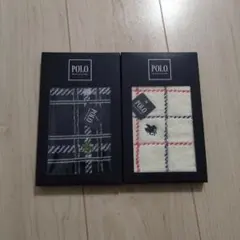 POLO タオルハンカチ 2枚セット チェック柄のサムネイル