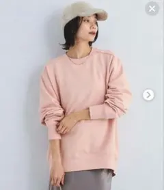 新品グリーンレーベルリラクシング 裏毛スウェットプルオーバー ピンク