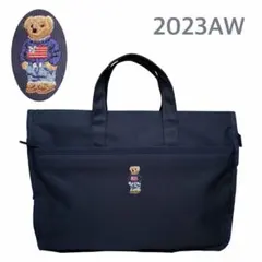 未使用☆ポロラルフローレン ポロベア トートバッグ ネイビー レッスン