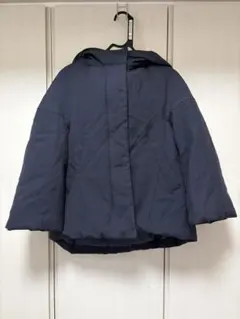 ネイビー フード付き ダウンジャケット