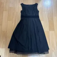 UNTITLED ブラック ノースリーブ Aラインドレス