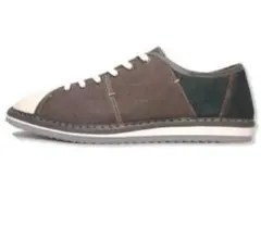 LANVIN en Bleu ローカットスニーカー 26cm 86194 茶緑★