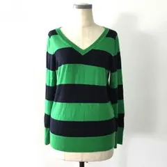美品 Gap ギャップ Vネック ボーダー ニット M