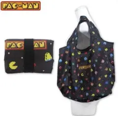 【新品未使用品】パックマン　ブラック　フルーツ柄　エコバッグ　ショッピングバック