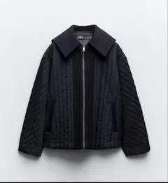 【美品】ZARA コントラストパフジャケット　s