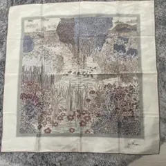 ジム　トンプソン　大判シルクスカーフ　高級タイシルク 風景画