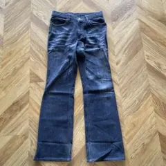 Y2K Japanese Label お兄系ブラックデニム ブーツカット ヒゲ