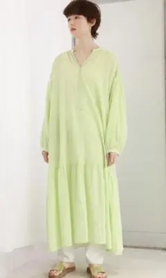 【niko and ニコアンド】 コットン ロング ワンピース　試着のみ　美品