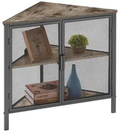 VECELO コーナーラック 扉付き KHD-XF-CS01-GRY