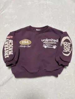 ZARA パープル トレーナー 3歳　90 前後　紫　裏起毛