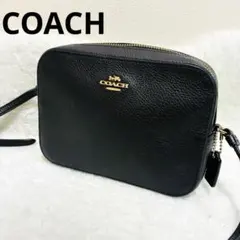 COACH コーチ ブラック ショルダーバッグ レザー