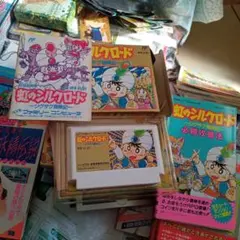 ゆ3。ファミコンソフト＆攻略本。虹のシルクロード。取説は黄ばみ等あります。