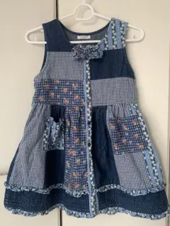 デニム　ノースリーブワンピース