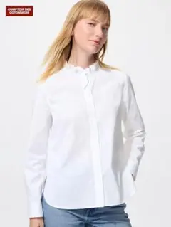 UNIQLO　コットンストレッチフリルシャツ　コントワーデコトニエ　今季