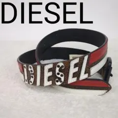 【希少】DIESEL　ディーゼル　ベルト　Y2K　スタッズ　レザー　インド製