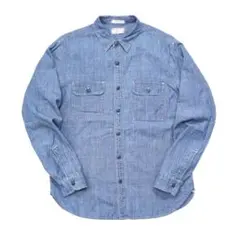 美品　極上　RRL ダブルアールエル　ラルフローレン　ブラウンシャンブレーシャツ DOUBLE RL RALPH LAUREN/ダブル アール エル ラルフ ローレン