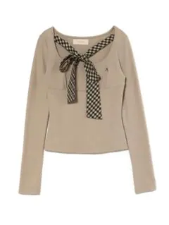 ラスト1点♡andmary♡Ami check tops♡ice blue - メルカリ