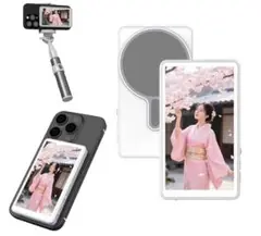 ✨️自撮りモニター 外付けスピーカー スマホ自撮り ライブ再生