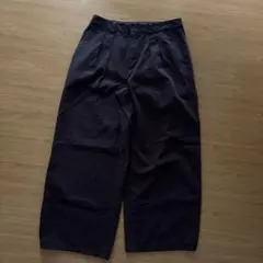 GU チノバレルレッグタックパンツ ダークブラウン L(裾上げあり)