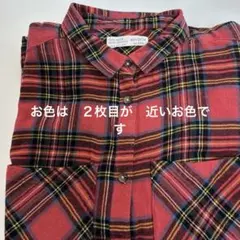 ZARA Girls チェック柄長袖シャツ レッド系