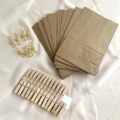 ウェディング小物　投票箱用紙袋　クリップ