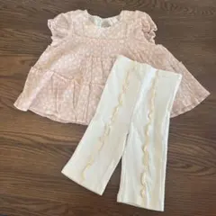petit main♡お花柄トップス&レギンス　90