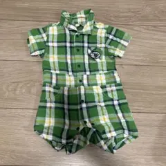ロンパース 緑系チェック 95cm未満