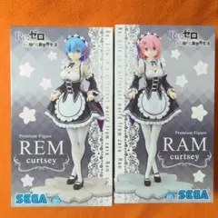 プレミアムフィギュア REM RAM curtsey　レム　ラム