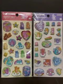 ケアベア ホログラムシール2枚セット ポップデコパーティ