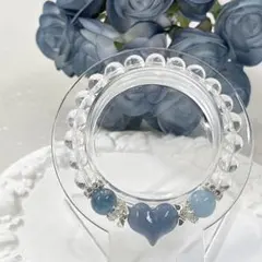 SALE 高品質 アクアマリン　ブレスレット　３月誕生石　天然石