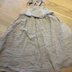 petit main ベージュ ノースリーブワンピース 130