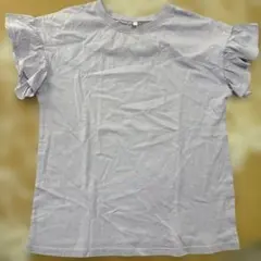 GUキッズ フリル袖 Tシャツ ラベンダー 150