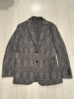 LARDINIラルディーニLIKNITヘリンボーンネイビー×グレージュ48 - メルカリ