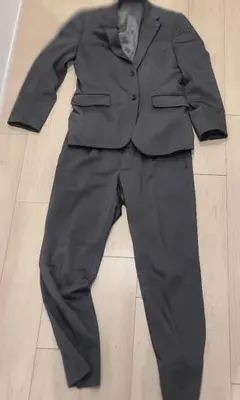 洋服の青山　スーツ　ダークグレー　Mサイズ相当　セットアップ