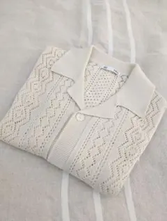 GU ウォッシャブルメッシュニットシャツ　未使用