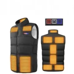 電熱ベスト Mサイズ ヒーター内蔵ベスト 前後11箇所発熱