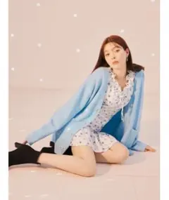 SNIDEL プリントギャザーミニワンピース