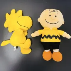 상태좋음 PEANUTS 찰리 브라운 나무 스톡 마스코트 세트
