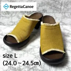 【未使用品】RegettaCanoe オープントゥカバーサンダル デニム Lのサムネイル