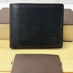 ルイヴィトン ポルトフォイユマルコ エピ ブラック 折り財布 M63542